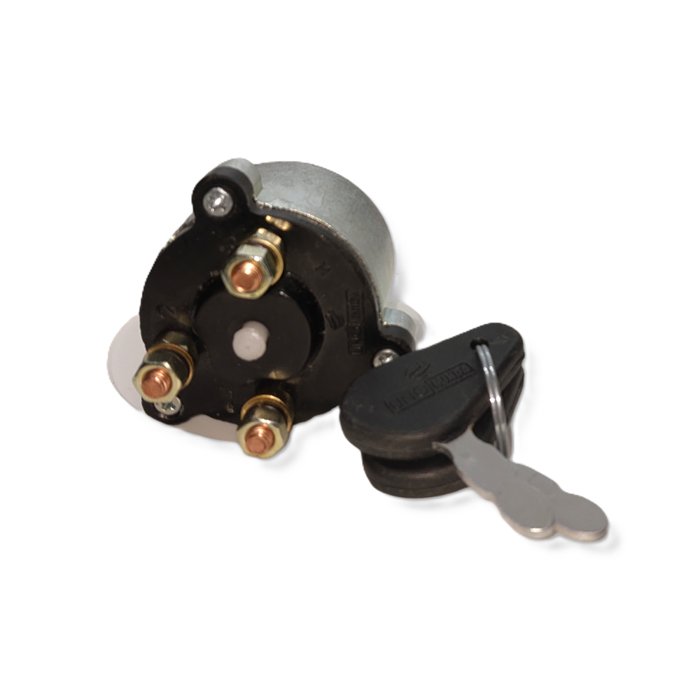 Rear view of Case Construction BU4160034 Minda 3-Pin Ignition Switch showing connector pins