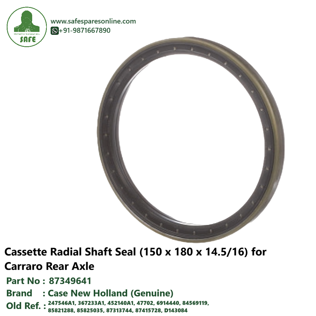 Case Construction Genuine 87349641 Cassette Radial Shaft Seal â€“ 150 mm ID Ã— 180 mm OD Ã— 14.5 / 16 mm Thickness