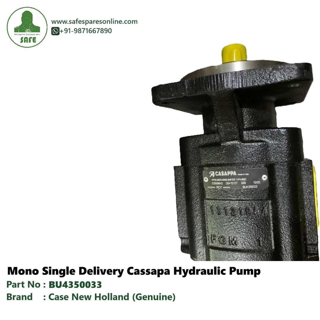 Case Construction Genuine BU4350033 Mono Block Single Delivery Hydraulic Pump â€“ OEM Cassapa â€“ For Case 770 Backhoe Loader