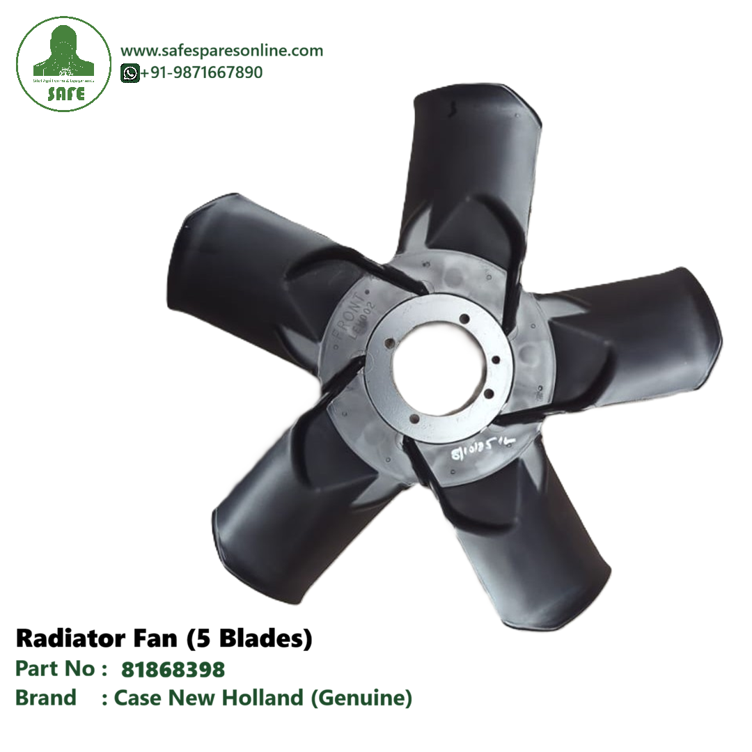 Case Construction Genuine 81868398 Radiator Fan â€“ 5 Blade, 242.8 mm Outer Diameter