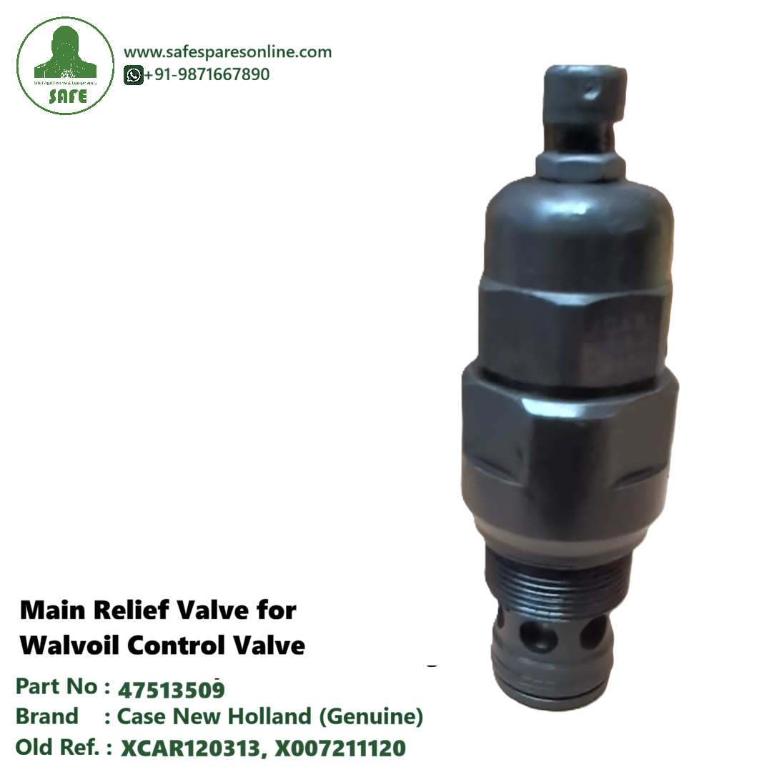 Case Construction Genuine 47513509 Main Relief Valve – For Walvoil Control Valve (Replaces XCAR120313, X007211120)