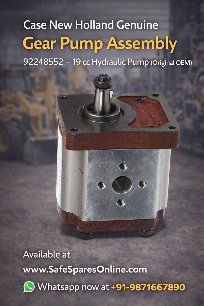 Case New Holland Genuine 92248552 Gear Pump Assembly – 19 cc Hydraulic Pump (Original OEM)