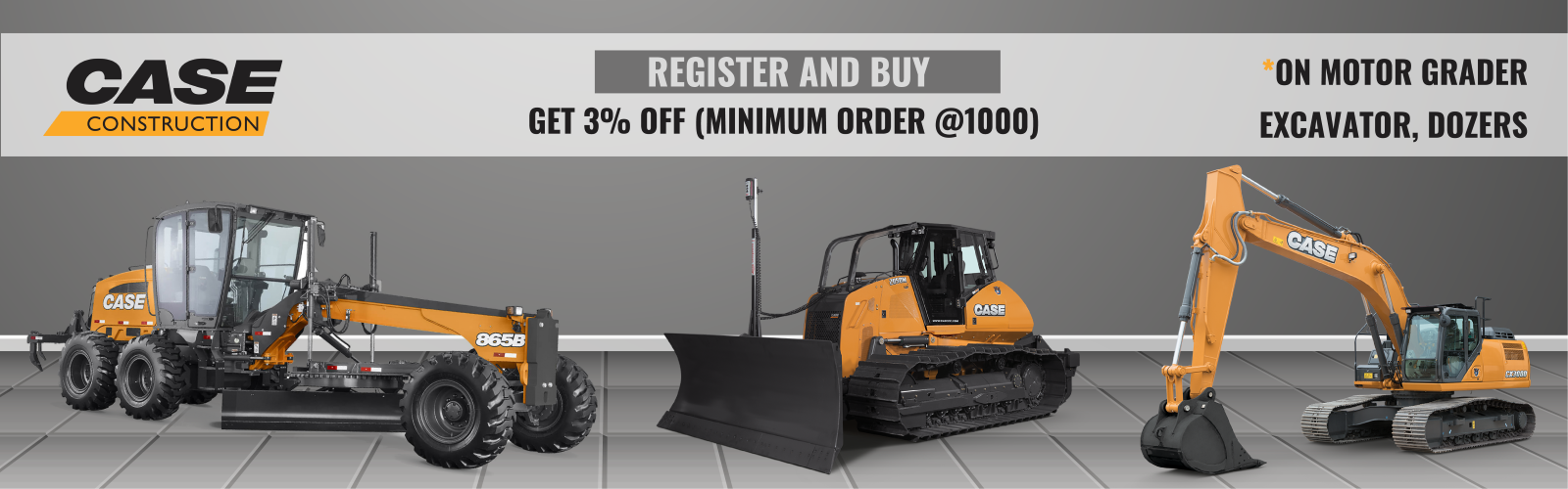 Discount on Case Construction Heavy Line Spares - Register Now!