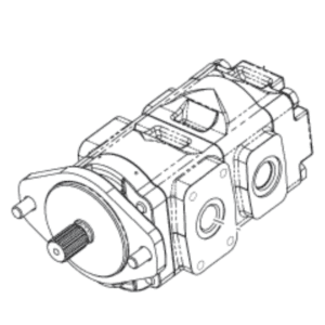 JCB Genuine 334/Y1469 Hydraulic Pump (33+21CC) for JCB Backhoe Loader